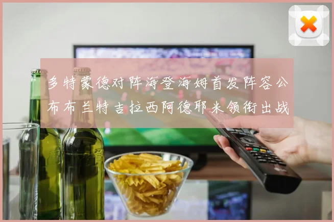 多特蒙德对阵海登海姆首发阵容公布布兰特吉拉西阿德耶米领衔出战